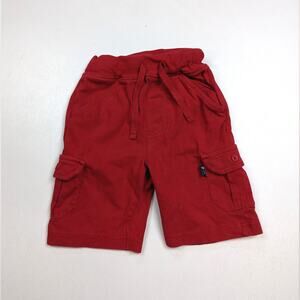 Jojo Maman Bebe Shorts Boys Sz 18-24m Red Long Bermuda Cargo